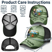 Load image into Gallery viewer, Camp Hair Don't Care - Personalized Mesh-back Cap for Outdoor Lovers Mesh-back Casual Cap PopCulturePrints