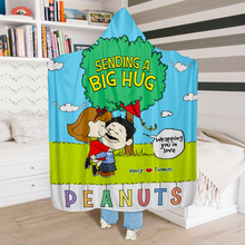 Load image into Gallery viewer, Custom Cartoon Couple Hooded Blanket - Personalized Valentine's Day & Christmas Gift Blanket PopCulturePrints