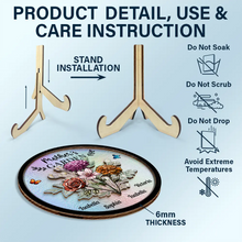 Load image into Gallery viewer, “Celebrate Her Garden of Love” - Personalized Holography Grandma's Garden Birth Flower Plaque - Gift for Mom, Grandma, and Special Women Wooden Plaque PopCulturePrints