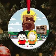 Load image into Gallery viewer, Custom 2nd Anniversary Valentine's Day Gifts Christmas Ornament for Couples Ornament PopCulturePrints