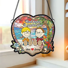 Load image into Gallery viewer, Custom Suncatcher Ornament for Couples | Valentine's Day Gifts & Personalized Gifts for Special Occasions Ornament PopCulturePrints