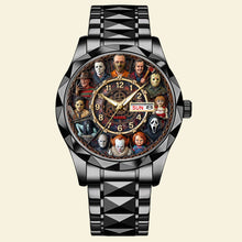 Load image into Gallery viewer, Embrace the Darkness: Horror Lover Men's Watch - Personalized Gifts for Horror Fans Men's Watch PopCulturePrints