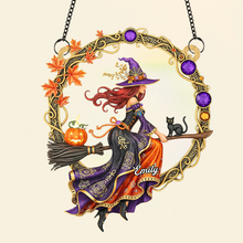 Load image into Gallery viewer, Enchanting Memories - Witch Suncatcher | Personalized Gift for Witch Lovers Ornament PopCulturePrints