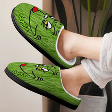 Load image into Gallery viewer, Personalized Grinch-Themed Christmas Slippers Shoes PopCulturePrints
