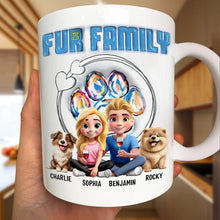 Load image into Gallery viewer, Celebrate Love and Fur: Personalized Couple & Pets Family Mug - Custom Gift for Animal Lovers Mug PopCulturePrints