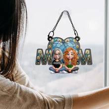 Load image into Gallery viewer, We Love You Mom - Personalized Mother Daughter Suncatcher Ornament Suncatcher Ornament PopCulturePrints