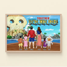 Load image into Gallery viewer, Custom Anime-Inspired Family Canvas: Together We're One Piece Poster & Canvas PopCulturePrints