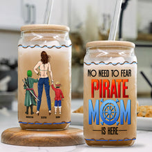 Load image into Gallery viewer, Custom Pirate Mom Glass Can - Personalized Gift for Moms Glass Can PopCulturePrints