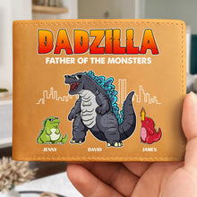 Load image into Gallery viewer, Badzilla Personalized PU Leather Wallet - Unique Father's Day Gift Leather Wallet PopCulturePrints