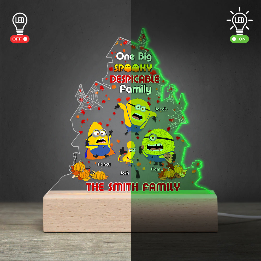 Spooky Family Custom LED Light Led Night Light PopCulturePrints