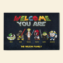 Load image into Gallery viewer, Welcome You Are - Personalized Family Movie Game Doormat Doormat PopCulturePrints