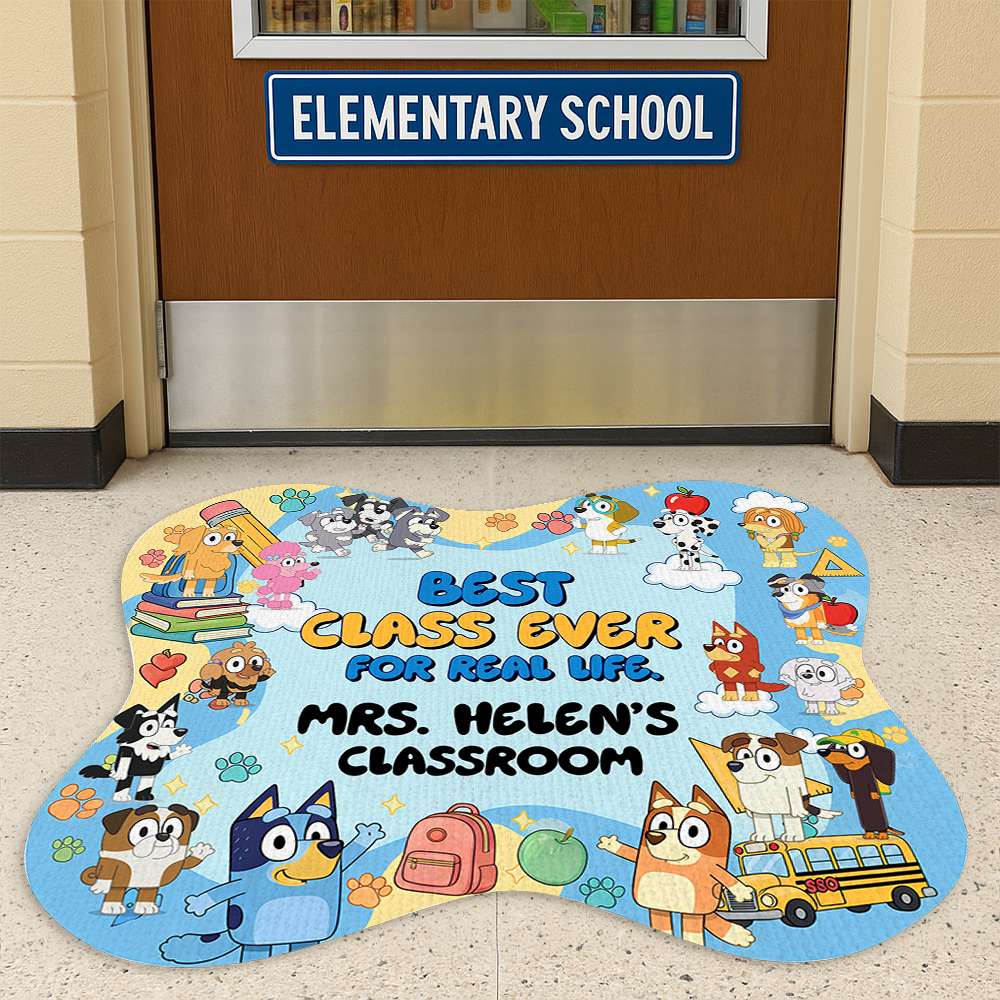 Best Class Ever Doormat - Personalized Gift for Teachers, Students and Classroom Lovers Doormat PopCulturePrints