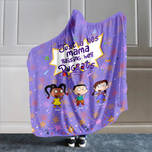Load image into Gallery viewer, Customizable Mom's Cozy Cartoon Hoodie Blanket Blanket PopCulturePrints