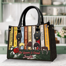 Load image into Gallery viewer, "The Queen Is Dead" - Personalized Leather Bag for Music Lovers Leather Bag PopCulturePrints