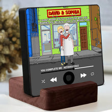 Load image into Gallery viewer, Personalized Custom Music Fridge Magnet - 'I Can't Live Without You' for Couples Fridge Magnet PopCulturePrints