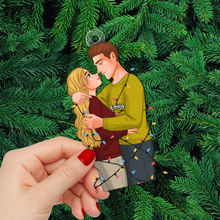 Load image into Gallery viewer, Personalized Couple Christmas Ornament | Custom Holiday Gifts | Valentine's Day Gifts Ornament PopCulturePrints