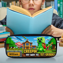 Load image into Gallery viewer, Creepin' My Way to 1st Grade Pencil Case - Personalized Gifts for Kids Pencil Case PopCulturePrints