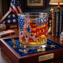 Load image into Gallery viewer, "Best Dad Ever" - Personalized Power Fist Drinking Glass - Custom Gift for Dads and Grandpas Glass PopCulturePrints