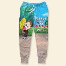 Load image into Gallery viewer, Personalized Romantic Couple Sweatpants - Hugging Design Shorts and Pants PopCulturePrints