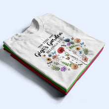 Load image into Gallery viewer, This Grandma's Garden Belongs - Personalized T-Shirt T-shirt PopCulturePrints