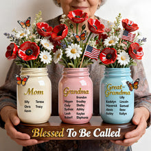 Load image into Gallery viewer, "Blessed To Be Called" - Personalized Mason Jar Acrylic Plaque - Perfect Gift for Mom, Grandma, and Great Grandma Shaped Plaques PopCulturePrints