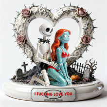 Load image into Gallery viewer, Forever Fearless: I F***ing Love You - Custom Horror Couple Acrylic Plaque Shaped Plaques PopCulturePrints