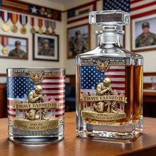 Load image into Gallery viewer, I Have Earned It Decanter Set - Personalized Gifts for Veterans