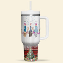 Load image into Gallery viewer, Personalized Best Friends Tumbler with Handle - Christmas Gift Tumbler Cup PopCulturePrints
