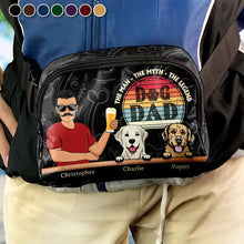 Load image into Gallery viewer, Dog Dad - The Man, The Myth, The Legend - Personalized Crossbody Belt Bag Crossbody Belt Bag PopCulturePrints