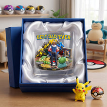Load image into Gallery viewer, The Best Dad Ever - Personalized Round Glass Gift for Dads Glass PopCulturePrints