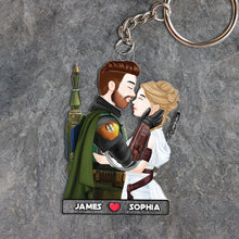 Load image into Gallery viewer, Custom Couple Keychain - Personalized Romantic Gift Keychains PopCulturePrints
