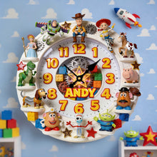 Load image into Gallery viewer, Adorable Characters Hanging Wall Clock – A Unique Personalized Gift for Kids Hanging Wall Clock PopCulturePrints