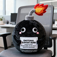 Load image into Gallery viewer, “Squeeze Your Stress Away!” – Emotional Support Bomb Custom Shape Pillow – Personalized Gifts for Coworkers & Friends Pillow PopCulturePrints