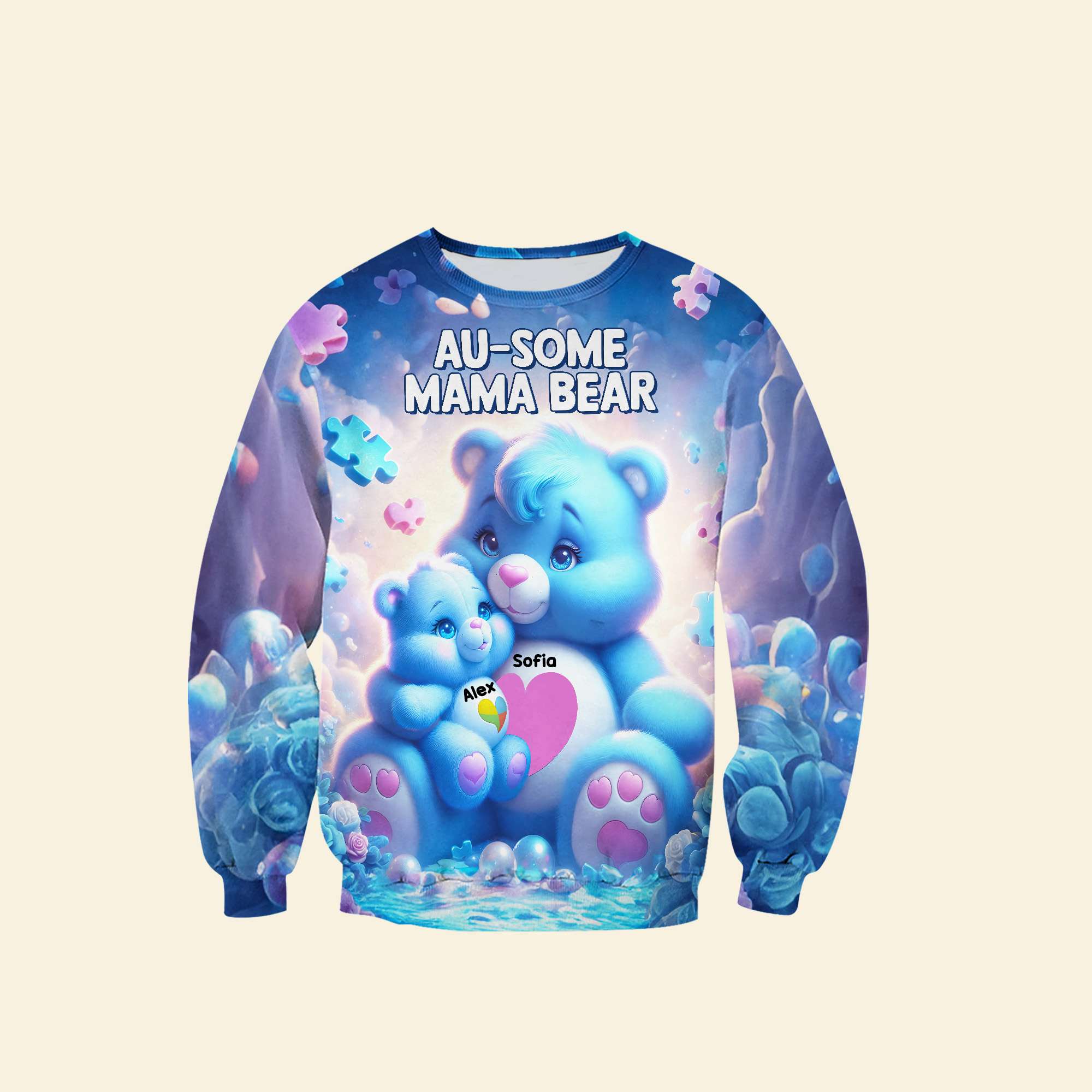 "Celebrate Your Unique Bond!" - Personalized 3D Shirt - Gift for Autism Mama and Grandmas AOP Products PopCulturePrints