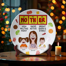 Load image into Gallery viewer, "Mother: The Element of Love" - Personalized Round Plate - Gift for Mom, Grandma, and Special Women Ceramic Round Plate PopCulturePrints