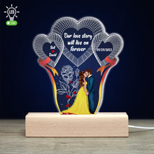 Load image into Gallery viewer, Personalized Romantic 3D LED Light - Couple's Gift for Valentine's Day Gifts Led Night Light PopCulturePrints