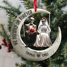 Load image into Gallery viewer, Personalized Skull Couple Ornament | Christmas & Valentine's Day Gifts Ornament PopCulturePrints