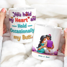 Load image into Gallery viewer, You Hold My Heart and Hold Occasionally My Butt - Personalized Moonlight Couple Coffee Mug Coffee Mug PopCulturePrints