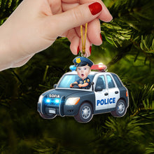 Load image into Gallery viewer, Personalized Kids Hero Photo Ornaments - Firefighter & Police Themes Ornament PopCulturePrints