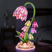 Load image into Gallery viewer, "Rooted in Mom Love" - Custom Personalized Lily Flower Acrylic Plaque - Gift for Mom, Grandma and Loved Ones Light Box PopCulturePrints