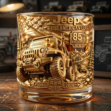 Load image into Gallery viewer, Celebrate the Legend: 85th Anniversary Off-Road Round Glass - Personalized Gifts for Jeep Enthusiasts