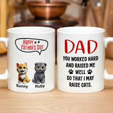 Load image into Gallery viewer, Dad You Worked Hard and Raised Me Well - Personalized Mug Mug PopCulturePrints