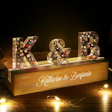 Load image into Gallery viewer, Love from Family - Personalized Floral Letter LED Light for Mom, Grandma & Special Occasions Custom Shaped LED Light PopCulturePrints