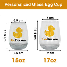 Load image into Gallery viewer, Motherhood: 'Some days I rock it, some days it rocks me' - Personalized Glass Egg Cup for Mom and Grandma Glass Egg Cup PopCulturePrints