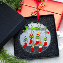 Load image into Gallery viewer, Personalized Grinch Family Christmas Ornament Ornament PopCulturePrints