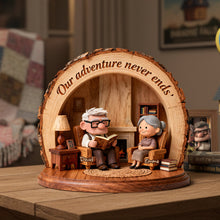 Load image into Gallery viewer, Our Adventure Never Ends - Personalized Old Couple Plaque - Meaningful Gift for Couples Shaped Plaques PopCulturePrints