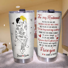 Load image into Gallery viewer, Personalized Romantic Tumbler for Couples | Custom Names & Messages | Valentine's Day Gifts Tumbler Cup PopCulturePrints