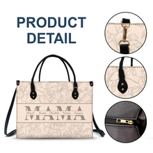 Load image into Gallery viewer, “Celebrate Her Love” - Personalized Leather Bag - Gift for Mom and Grandma Leather Bag PopCulturePrints