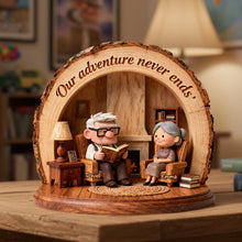 Load image into Gallery viewer, Our Adventure Never Ends - Personalized Old Couple Plaque - Meaningful Gift for Couples Shaped Plaques PopCulturePrints