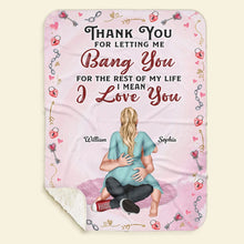Load image into Gallery viewer, Personalized Couple Blanket - I Love You Blanket PopCulturePrints